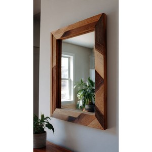 Modern Wooden Framed Wall <b>Mirror</b> Decorative Home Use Rectangle Shape Wood Frame Design - Product Image 2