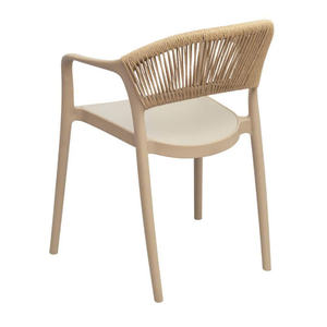 Silla de plástico moldeado estilo King, color beige, nueva edición - La silla de jardín para eventos exclusivos e importantes - Product Image 3