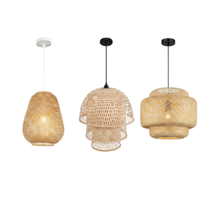 Rattan Lampshade, Woven Wicker Pendant Light Cover, Dome Ceiling Light Shade for Coastal, Boho & Japandi Decor - Product Image 3