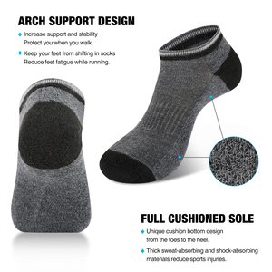 Custom Size Men's Cotton Casual Crew Sport Dress <b>Socks</b> Breathable Anti-Bacterial Eco-Friendly Solid Color Short - Product Image 5
