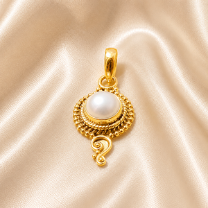 925 <b>Sterling</b> <b>Silver</b> Freshwater <b>Pearl</b> Pendant <b>Necklace</b> Handmade Vintage Beaded Charm Rose Gold Yellow Gold Plated Bezel Setting - Product Image 3