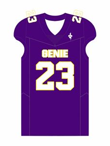 ชุดกีฬาอเมริกันฟุตบอลคุณภาพสูงสำหรับทุกเพศ ระบายอากาศได้ดี น้ำหนักเบา ผลิตจากโพลีเอสเตอร์ 100% แบบซับลิเมชั่น แขนสั้น - Product Image 6