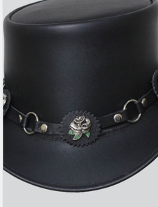 Chapeau de cowboy en cuir de qualité supérieure, style western traditionnel, pour ranch, rodéo, équitation, extérieur, mode, à large bord, fait main, qualité supérieure - Product Image 5