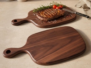 Tabla de Cortar de Madera de Acacia Ecológica de 1.5 cm de Grosor, Tabla Grande para Charcutería, Tabla de Cocina de Madera con Asa Multiusos para Carne - Product Image 2
