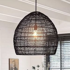 Abat-jour en rotin en gros, style bohème naturel, pour la maison, l'hôtel, la décoration de resort, luminaire suspendu en rotin, fabriqué au Vietnam - Product Image 1