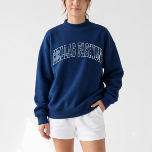 Sudadera Oversize de Felpa con Cuello Alto para Mujer, Algodón Premium, Silueta Relajada, Moda Boutique, Fabricante de Ropa Personalizada - Product Image 1