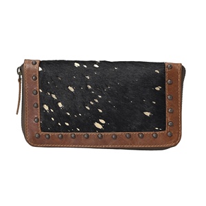 Handcrafted Western Leather Clutch Wallet | Butterfly Floral RFID <b>Wristlet</b> Purse | Fashion Boho Wallet - Product Image 1