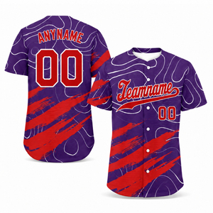 Camiseta de Béisbol Sublimada Personalizada con Botones, Camiseta Deportiva de Softbol Impresa, Transpirable, Unisex, Corta, Antibacteriana y de Secado Rápido - Product Image 6