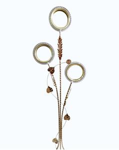 Lampadaire moderne en métal avec trois abat-jour circulaires en verre, lumière LED blanc chaud pour salon, design contemporain - Product Image 2