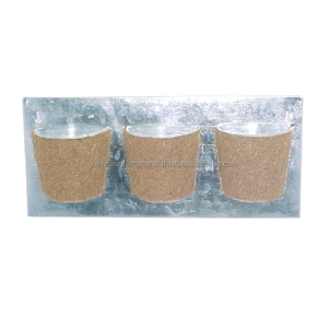 ที่ปลูกต้นไม้โลหะหรูหราพร้อมแผ่นแขวนสำหรับสวนและร้านอาหารสวนดอกไม้ประดับสวนในบ้าน - Product Image 2