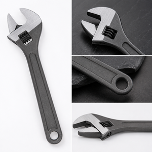 Heavy Duty Adjustable Wrench 4-24 Inch Carbon Steel <b>Spanner</b> Hand <b>Tool</b> for Industrial Plumbing Automotive Repair Construction - Product Image 3