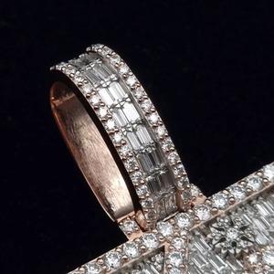 Luxury VVS Mossanite Diamond <b>Pendant</b> Iced Out Hiphop Jewelry Two Tone <b>Initial</b> Letter 925 Sliver Hiphop Custom Moissanite <b>Pendant</b> - Product Image 5