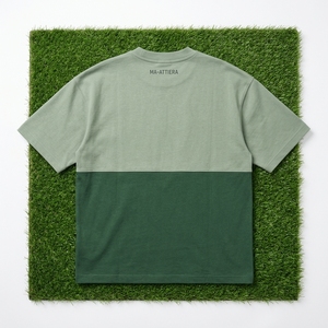 Camiseta de hombre verde con bloques de color, cuello redondo, manga corta, corte holgado, estilo casual, ropa urbana - Product Image 5