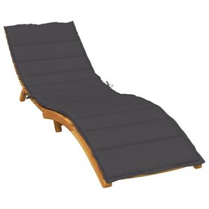 78.7\"x19.7\"x1.6\" Melange Anthracite Fabric <b>Sun</b> <b>Lounger</b> <b>Cushion</b> Outdoor Pillows & <b>Cushions</b> - Product Image 1