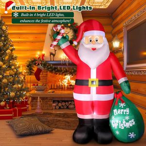 Decorazioni Natalizie Gonfiabili da Esterno 8 FT, Babbo Natale con Sacco Regalo, Resistenti alle Intemperie IP44 - Product Image 5