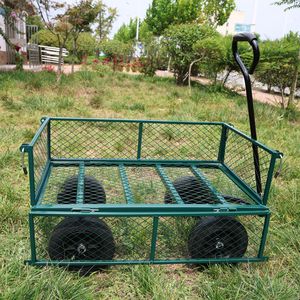 Chariot à roues pleines vertes pour le transport de bois de chauffage et d'outils de jardin, pour chariots à main et chariots à roulettes - Product Image 4