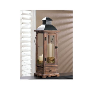 Farol de Madera para Decoración Elegante del Hogar, Decoración de Mesa de Boda, Arreglos Sazonales y Estilismo de Sala de Estar - Product Image 5