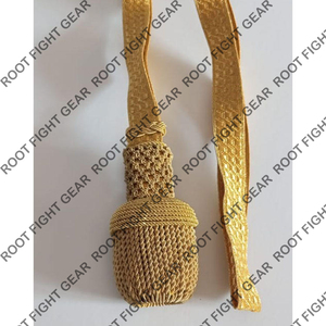 Fabricants de fil de lingot d'or et d'épée d'utilisation cérémonielle sur mesure avec le noeud d'épée de tresse de fil d'or - Product Image 2