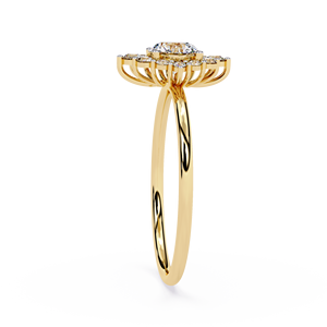 Bague de fiançailles et de mariage pour femme en or massif 14K/18K, diamant solitaire taille brillant 0,65 CTW, certifié IGI, cultivé en laboratoire, style minimaliste - Product Image 2