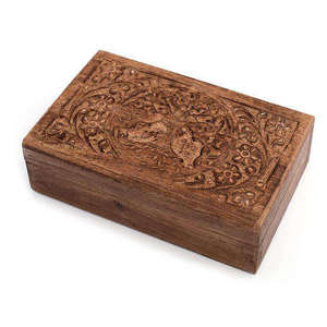 Caja de Madera Tallada a Mano, Caja de Madera Maciza de Mango, Caja de Joyería de Madera para Regalos, Venta al por Mayor de Fábrica al Mejor Precio, Caja de Regalo de Madera - Product Image 5