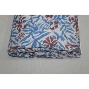 Ksy <b>Blue</b> Leaf Buti Print Hand Block Printed Cotton Fabric Wholesale Lightweight Cotton Fabric Indian Floral Dress Making - Product Image 4