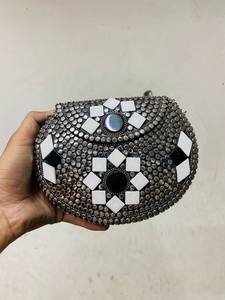 High Luxury Crafts <b>Bead</b> Clutch <b>Handbag</b> Fashion-Forward Statement Mosaic Purse Price - Product Image 4