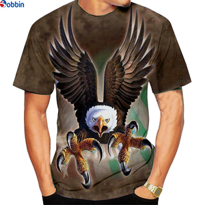 T-shirt de sublimation pour homme, motif aigle violet, manches courtes, col rond, décontracté, respirant, tricoté, coupe régulière, impression photo - Product Image 3