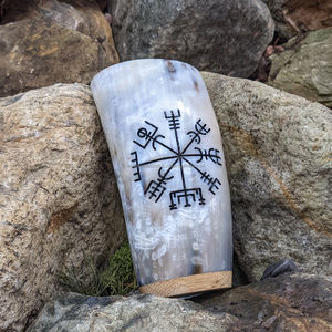 Verres à corne à boire écologiques de style animal sculpté biologique naturel corne de buffle taille personnalisée en gros - Product Image 5