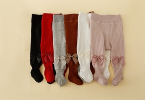 Invierno Super grueso cálido terciopelo felpa peludo esponjoso niños medias algodón lindos lazos Color sólido térmico bebé niños pantimedias - Product Image 2