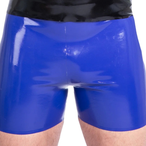 Shorts pour hommes noirs taille haute en Spandex et Nylon, sous-vêtements sexy style tentation, couleur unie, tricotés et ajustés - Product Image 5