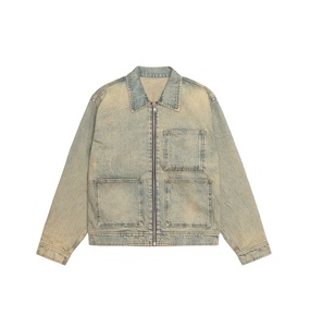 เสื้อแจ็กเก็ตผ้าใบแคนวาสสำหรับคนงานเสื้อแจ็กเก็ตผ้าฝ้ายสำหรับผู้ชายเทรนด์แฟชั่น - Product Image 5