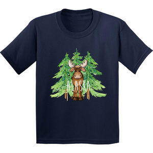 Camiseta de Manga Corta Informal de Punto para Niños, Estampada, 100% Algodón, Transpirable, Ecológica, Comprimida y de Secado Rápido, Directo de Fábrica - Product Image 3