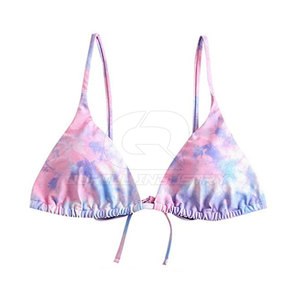 Conjunto de Bikini con Logotipo Personalizado, Traje de Baño de Dos Piezas para Mujer, Tejido Elástico Transpirable de Secado Rápido, Spandex/Nailon, para Playa - Product Image 3