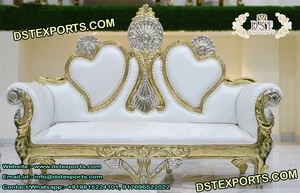 Sofá italiano para decoración de escenarios de recepción, escenario de compromiso de bodas indias, sofá italiano, sofá tallado en madera de estilo italiano real - Product Image 2