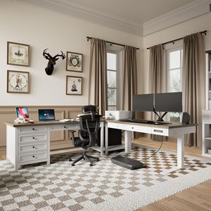 โต๊ะทำงาน/เขียนหนังสือ/เรียนรู้สีขาวสไตล์โมเดิร์นสำหรับห้องนอน โต๊ะคอมพิวเตอร์แบบตั้งพื้นพร้อมลิ้นชักและปลั๊กไฟสำหรับทำงานที่บ้าน - Product Image 3