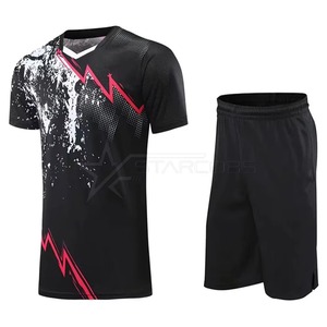 เสื้อเทเบิลเทนนิสแบบซับลิเมชั่น แห้งเร็ว ระบายอากาศได้ดี ผลิตจากโพลีเอสเตอร์ ชุดทีมกีฬา เสื้อแบดมินตัน ชุดฝึกซ้อม - Product Image 6
