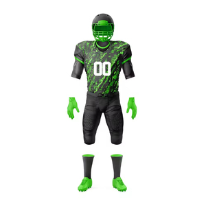 Ensembles d'uniformes de football américain personnalisés pour hommes - Respirants, anti-UV, 100% polyester, manches courtes, tailles personnalisées - Product Image 2