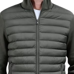<b>Men's</b> Fashion Hybrid Quilted <b>Jacket</b> Funnel Neck <b>Lightweight</b> Padded Warm Outdoor Winter Technical Wind Resistant Casual <b>Jacket</b> - Product Image 3