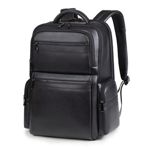Oversized <b>Waterproof</b> Leather <b>Backpack</b> Anti-Theft Vintage Laptop Rucksack Genuine Leather Rucksack LBP-0424 - Product Image 1