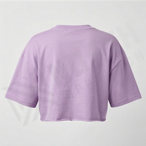 เสื้อยืดครอปแขนสั้นผ้าฝ้ายผสมใยไผ่ผสมอีลาสเทนเนื้อนุ่มพิเศษสำหรับผู้หญิง สวมใส่สบายๆ ออกกำลังกายได้  รับสกรีนโลโก้ สีสันตามสั่ง - Product Image 2