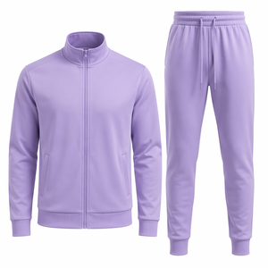 Ensemble de survêtement 2 pièces vierge pour homme 2026 de haute qualité en molleton de coton premium, idéal pour la marque privée et le streetwear - Product Image 1