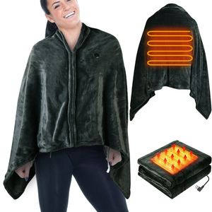Coperta Elettrica Riscaldata con Cerniera Lavabile 150x79cm per Casa e Ufficio, Funzionamento a Batteria - Product Image 3