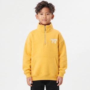 Sudadera personalizada unisex para niños, extragrande, con media cremallera, hombros caídos, estilo casual, 100% algodón, forro polar, para unisex - Product Image 5