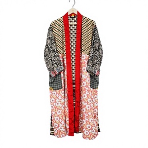 Camisón de Seda Vintage Hecho a Mano con Cinturón, Hermoso Estilo para el Día a Día, Transpirable, con Cuello en V y Mangas Largas para Primavera/Verano - Product Image 1