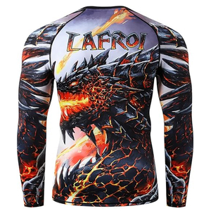 Men Long Sleeve Rash Guard <b>Compression</b> <b>Shirt</b> Graphic Print UV Protection Quick Dry Custom Logo OEM Supplier - Product Image 6