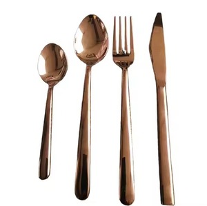 Ensemble de couverts en métal moderne, cuillère, fourchette, couteau, vaisselle pour hôtel, banquet et décoration de table à domicile - Product Image 5