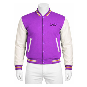 Men varsity <b>jacket</b> Shoulder Cotton breathable fabric long sleeve design stand collar button custom logo printing varsity <b>jacket</b> - Product Image 5