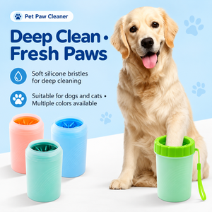 <b>Dog</b> Paw Cleaner Cup <b>Portable</b> Pet Paw <b>Washer</b> with Soft Silicone Bristles Splash-Proof for Small Medium <b>Dogs</b> Outdoor Paw Cleaning - Product Image 1