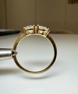 Lab Grown Diamond Toi et Moi <b>Ring</b>_ 14K Gold Pear & Oval Cut Engagement <b>Ring</b> - Product Image 6