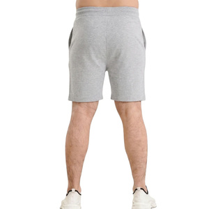 Men's Gray Solid Polyester/Nylon Bermuda Shorts Drawstring Closure Elastic Waist Pockets Casual Breathable Quick Dry Short - Product Image 3